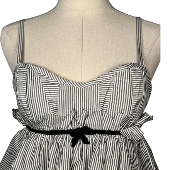 Marc By Marc Jacobs Womens Silk Striped Print Tiered Dress (2) - Picture 3 of 11